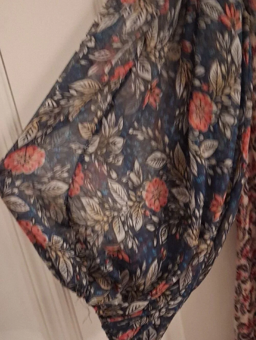 Free People Floral Tiered Maxi Dress in Navy, Beige and Rose - Picture 11 of 11